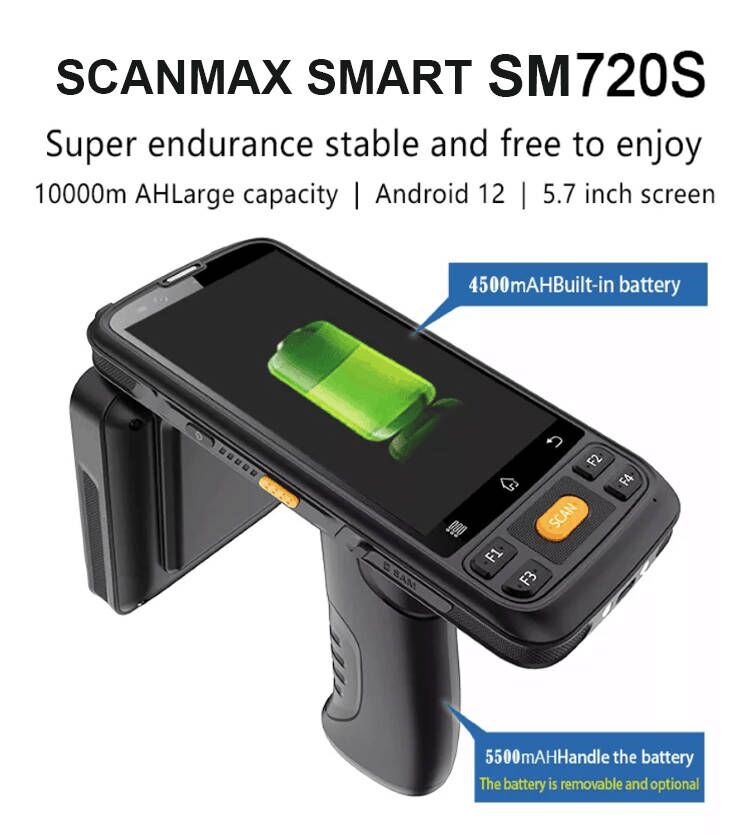 Terminal PDA Android UHF intelligent avec lecteur de codes-barres Terminal PDA Android UHF intelligent avec lecteur de codes-barres