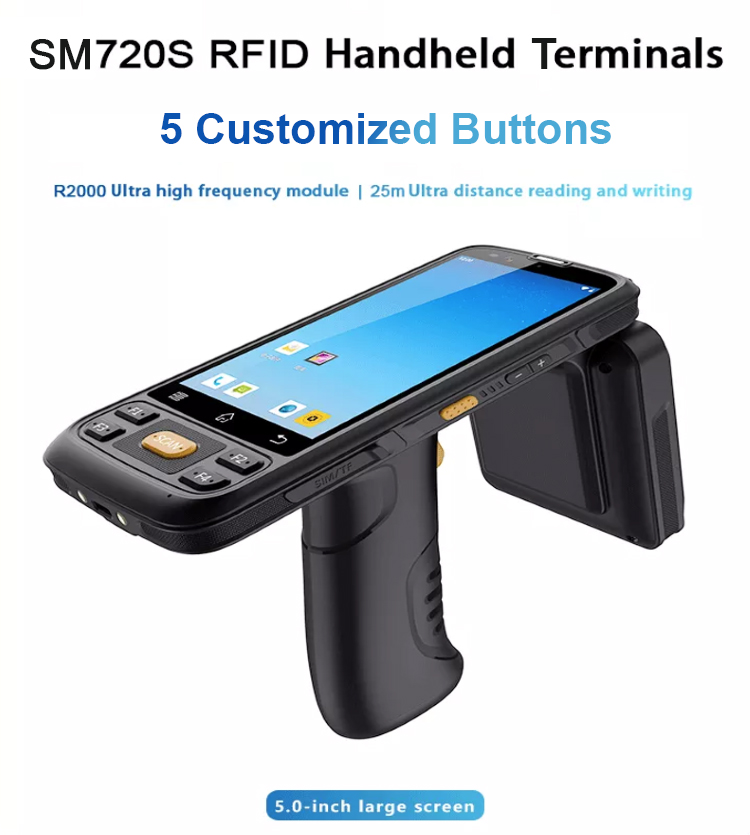 Terminal PDA Android UHF intelligent avec lecteur de codes-barres Terminal PDA Android UHF intelligent avec lecteur de codes-barres