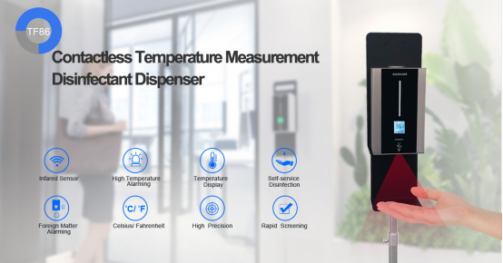 SCANMAX Anti-épidémique automatique : mesure de température avec borne de désinfection TF88 60c053e32d1eb.png